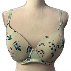 Victoria’s Secret PINK Wear Everywhere Lightly Lined Bra SZ 36DDD Blue Floral